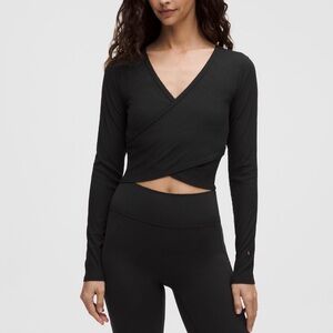Lululemon nulu rib wrap-front long sleeve heart